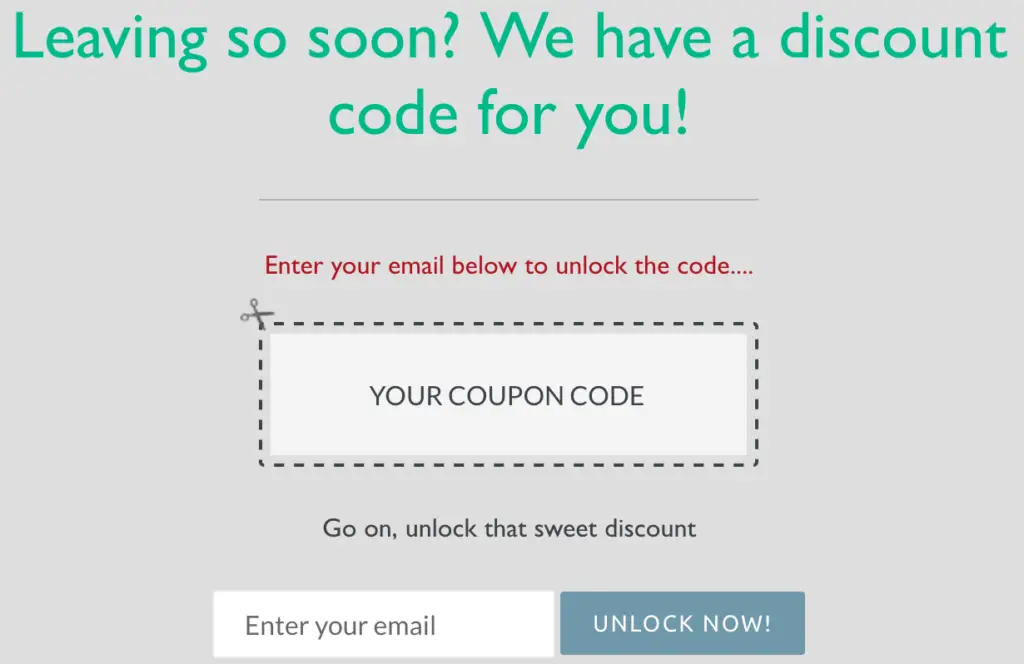 Exit Intent Popup Of eCom Turbo Shopify Theme